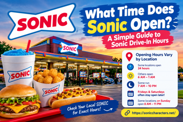 What time does Sonic open and Sonic Drive-In hours by location