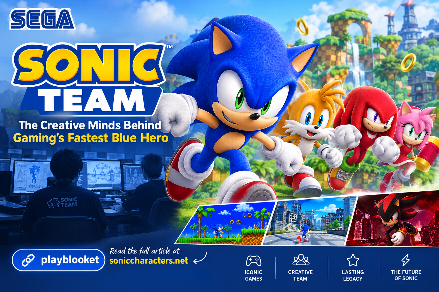 Sonic Team and Sonic the Hedgehog characters