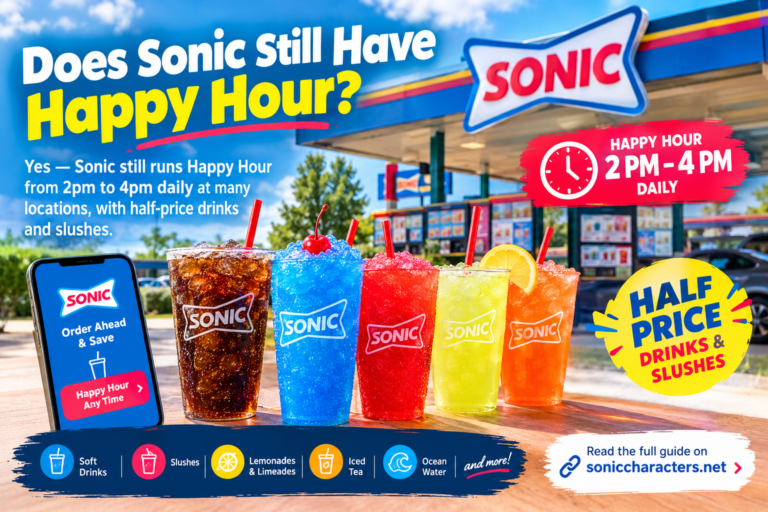 Does Sonic Still Have Happy Hour with half-price drinks and slushes