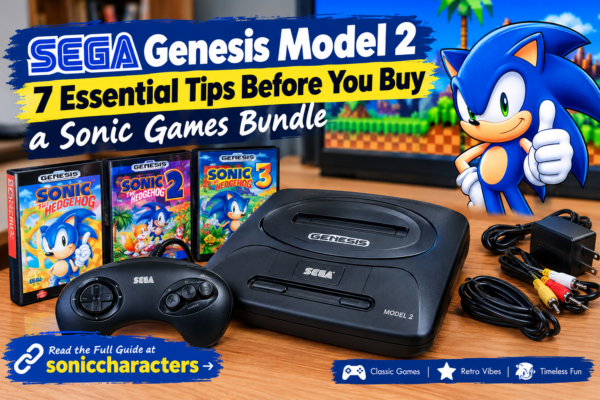 sega genesis Model 2 console bundle with Sonic games